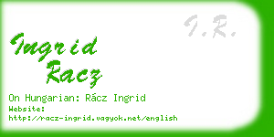 ingrid racz business card