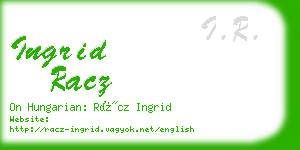 ingrid racz business card